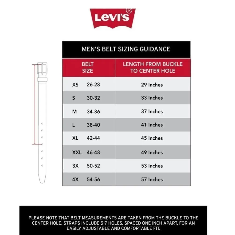 Levi's Western Style Stitch‎ Jean Belt with Tapered Tabs-Large